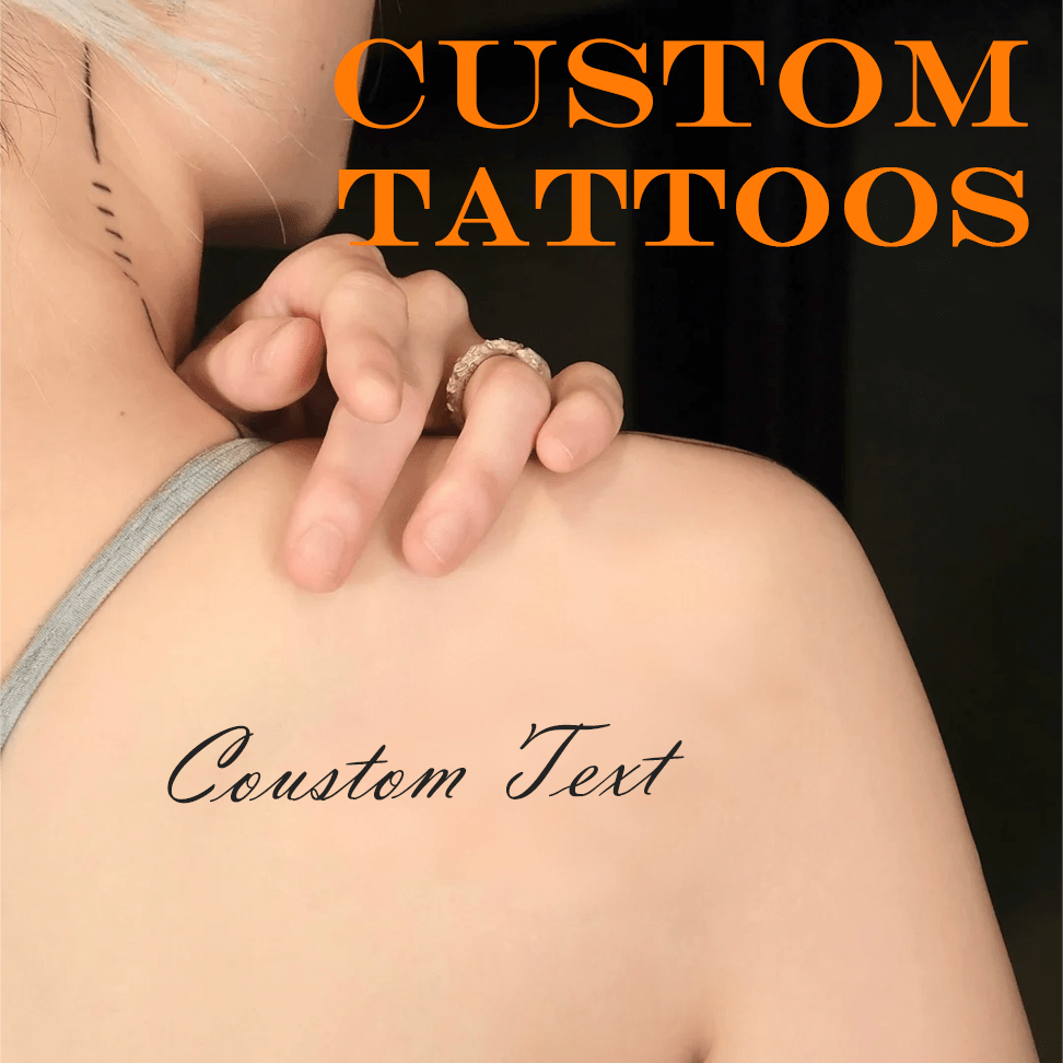 TEMU 15pcs Personalized Temporary Tattoos Suitable For Couples, Custom Name/text/ Your Own, Waterproof & Sweatproof Stickers For Parties, Birthdays,
