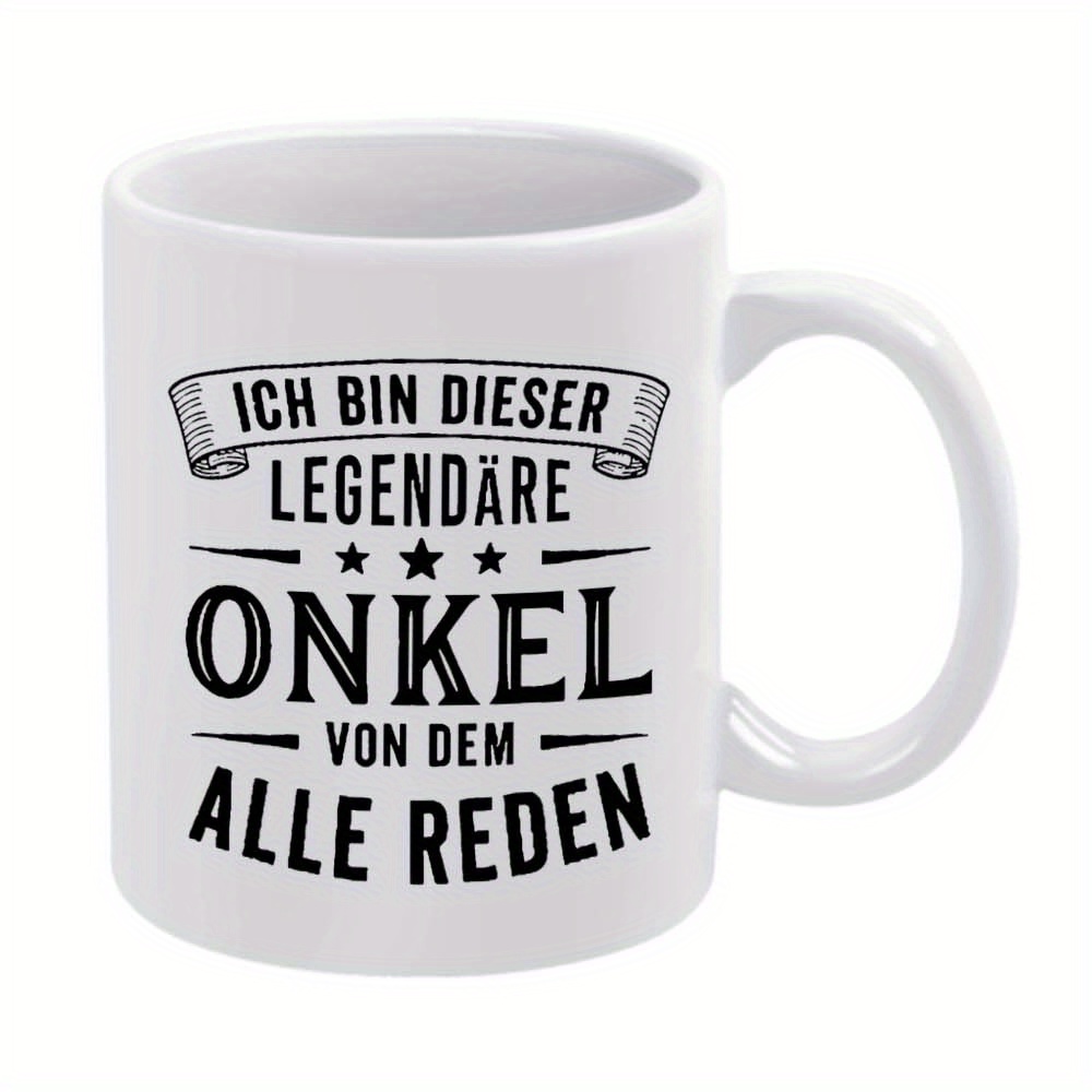 Image of 1pc, , Uncle, Text Funny Mug, 11oz Ceramic Water Cup, Gift Coffee Cup, Decorative Cup, Ideal Birthday And Holiday Gift, Very Suitable For Office//party Gift/wedding Gift/llabour Day Gift