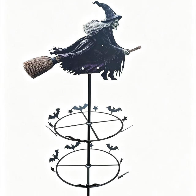 TEMU 【3d】 [3d] [3d] The Magical Garden Of Halloween Is Planted With Windmills, Bat Circles, And Will Rotate When The Wind Blows, And Halloween Garden