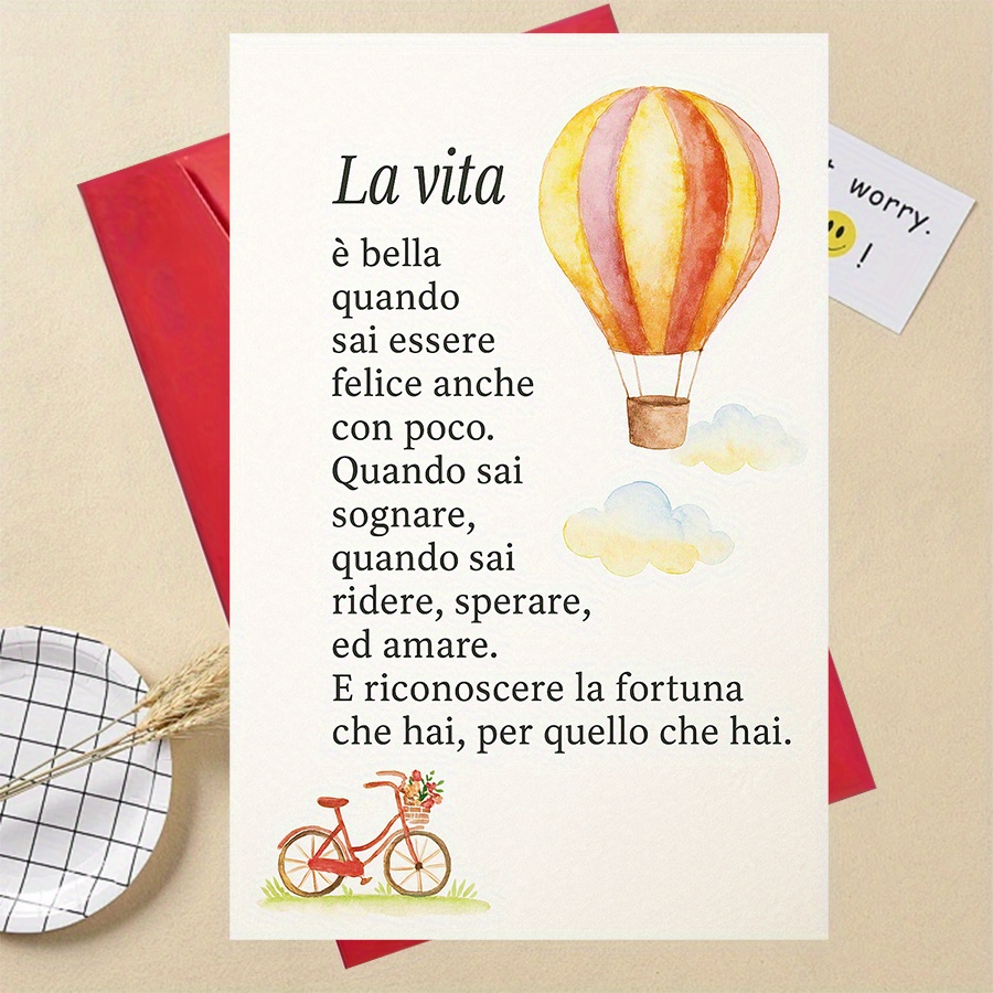 TEMU 1pc Funny Gifts " Beautiful Inspirational Card - Great For , Family, And , Perfect For Special Occasions, Birthdays, And Motivational Presents"