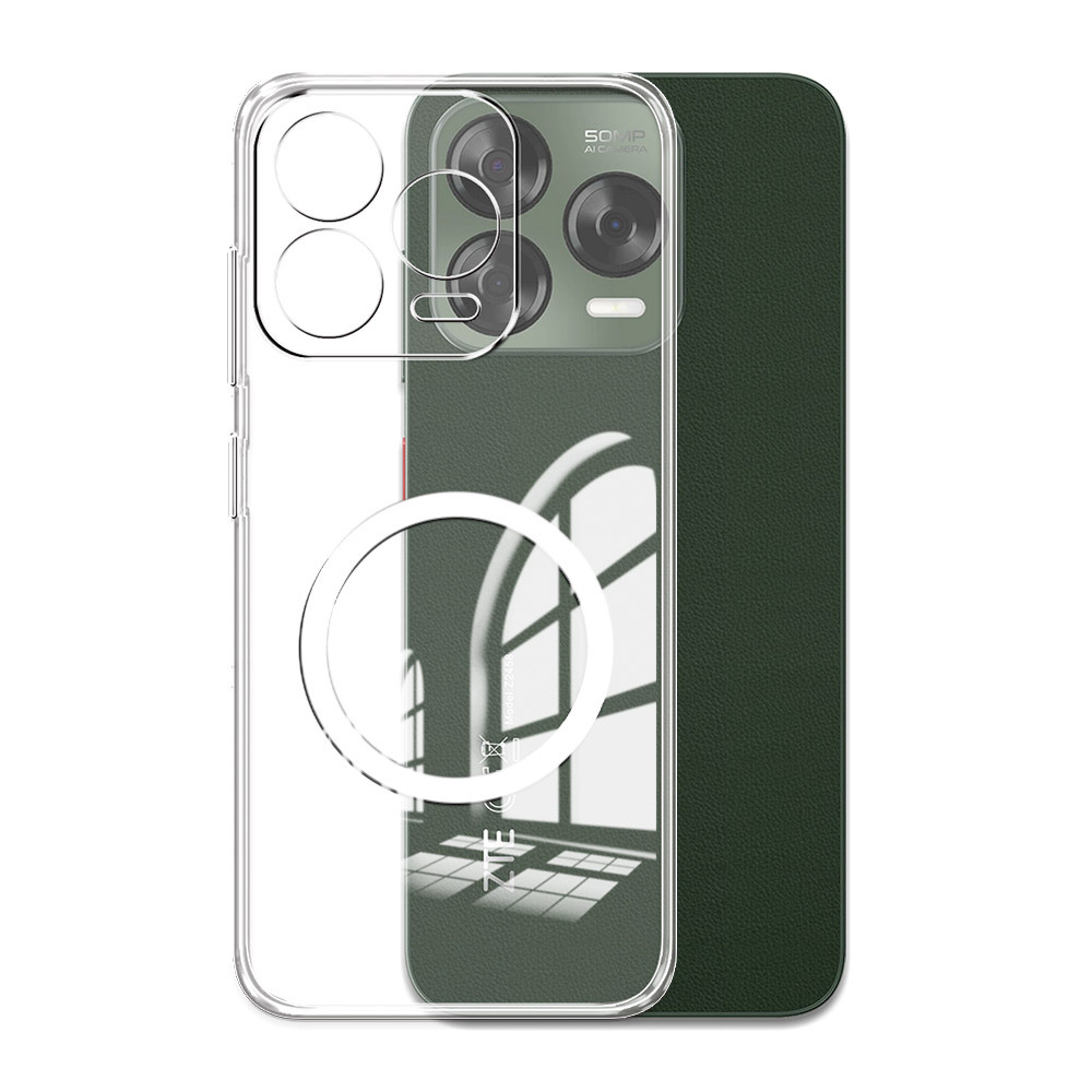 TEMU Phone Case - Compatible With For Zte Blade V70 Vita, This Clear Magnetic Tpu Phone Case Offers Protection Against Drops And Shocks