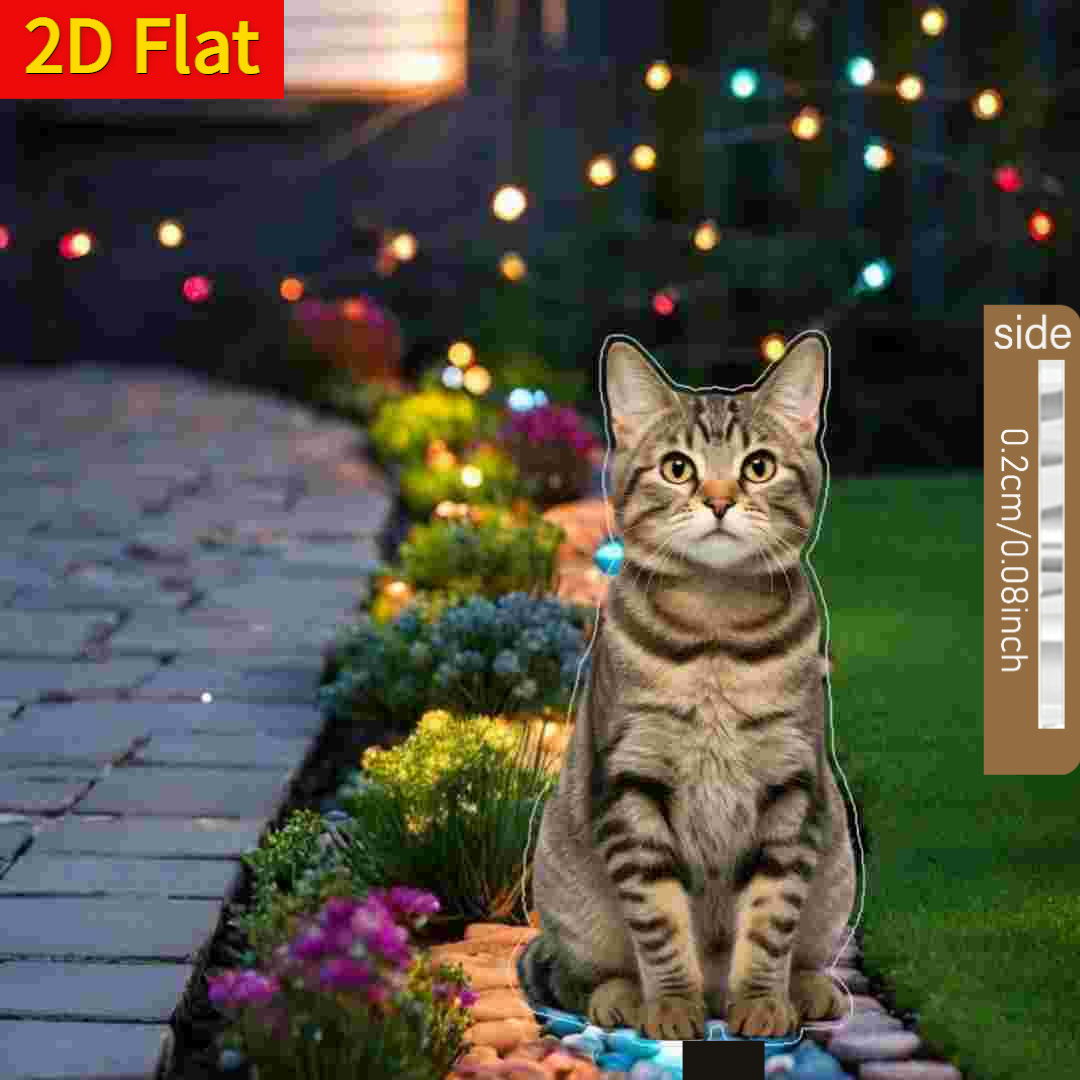 TEMU 2d Flat Printing 2d Flat, 1pc Brown Garden Decor, Plastic Material, Suitable For Courtyards, Lawns, And Garden Decoration, Perfect Gift For .
