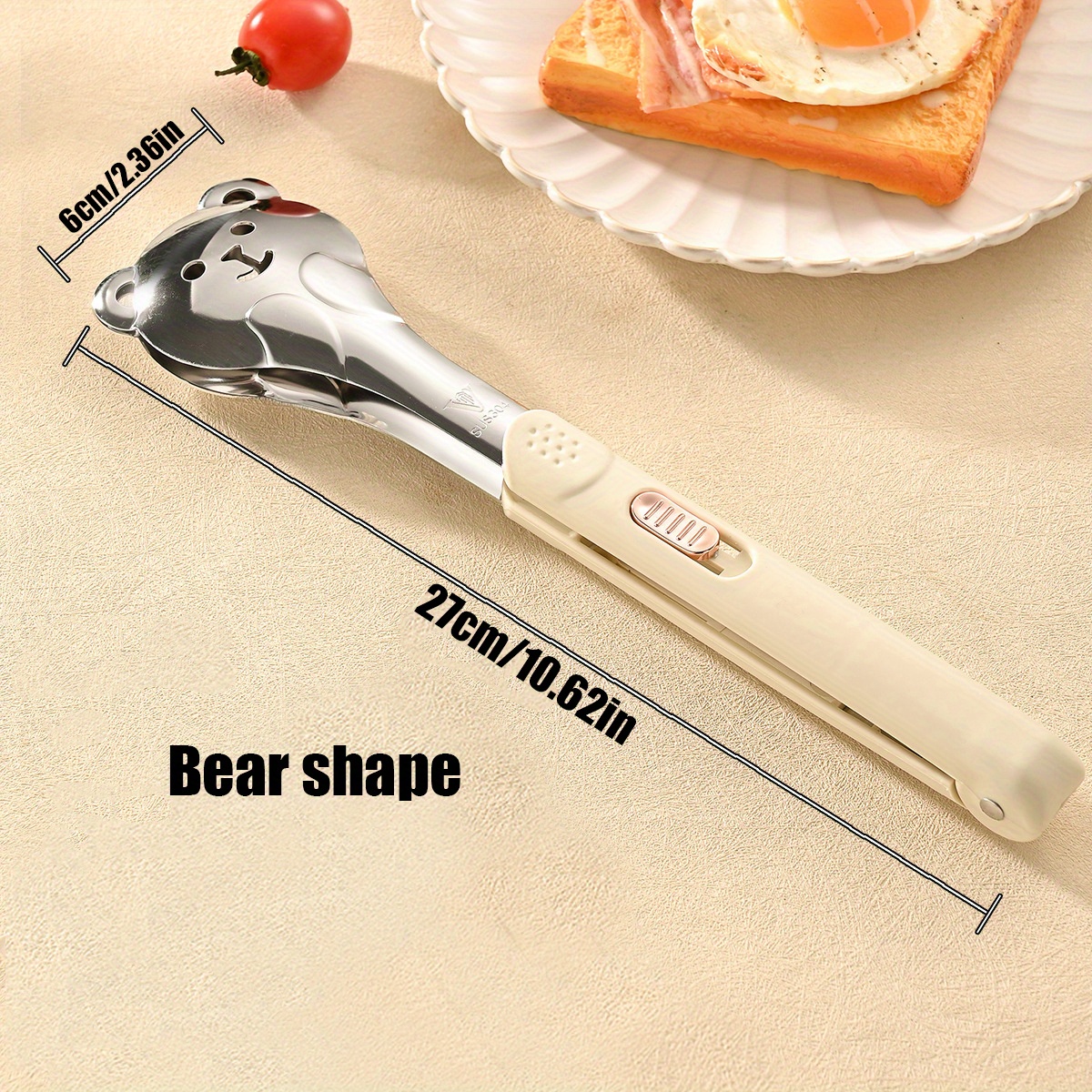 Heavy-Duty Stainless Steel BBQ Tongs, Multi-Purpose Kitchen Serving Tool