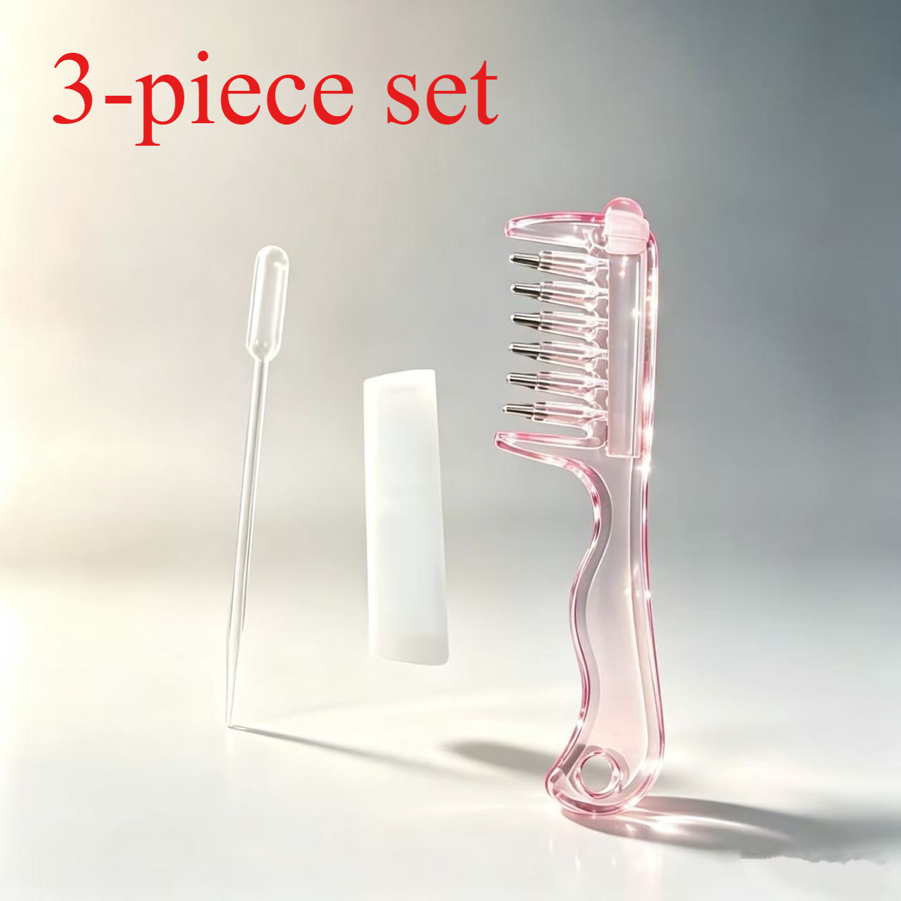 TEMU Set de 3 piezas de guía líquida color , peine-comb, guía de metal para dientes, descarga líquida uniforme - la de manos, desarrollo del cabello,