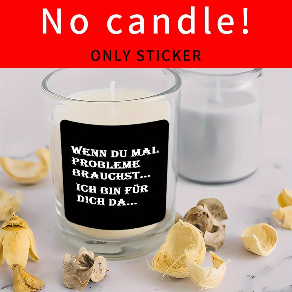 TEMU 1pc Vintage-inspired German Quote Candle Sticker - 2in X 2in, & Sun, Perfect For Home Decor, Anniversaries, Birthdays, Graduations, Ideal Gift