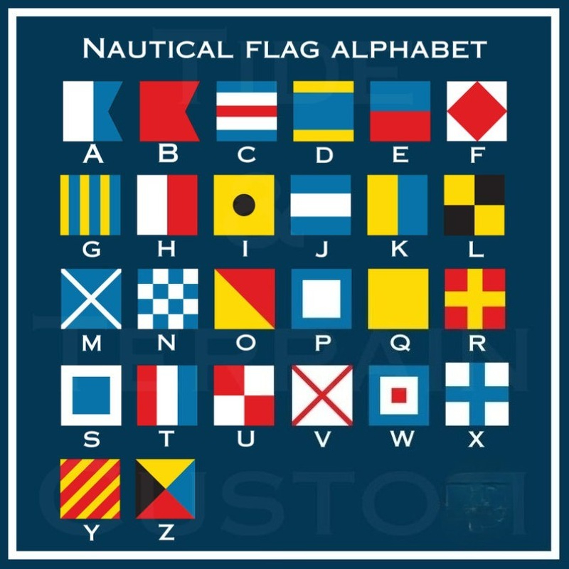 Two-Dimensional Flat Flag Designed for Boats, Custom Gift