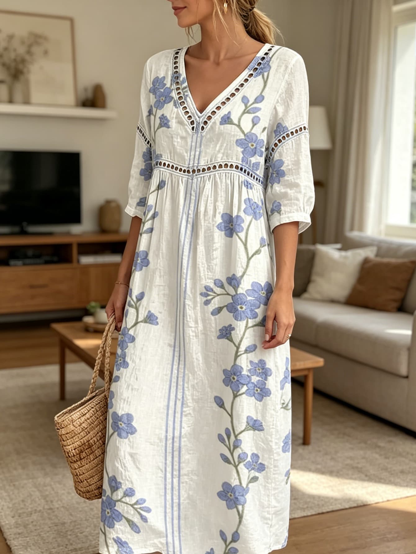 empire waist dress sold on Temu United States