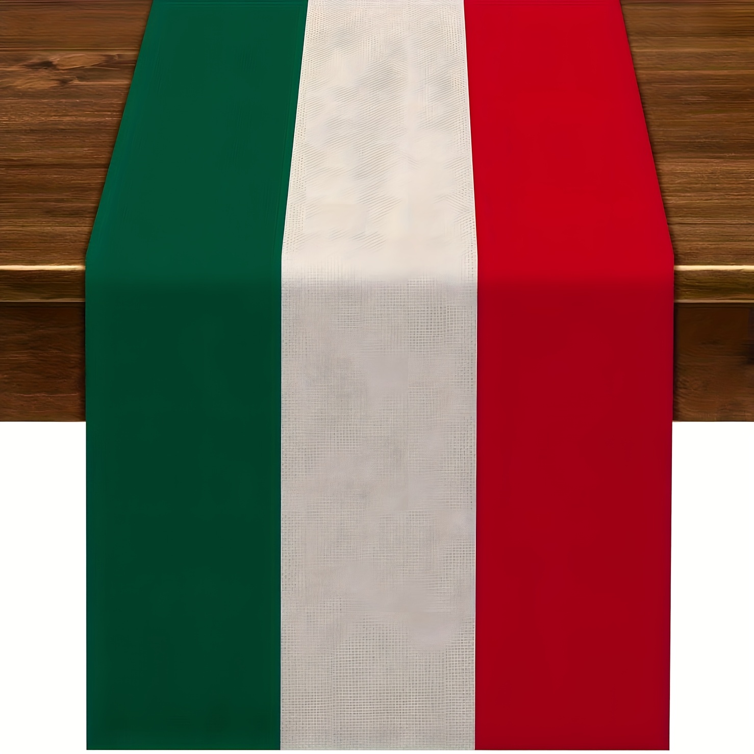TEMU Single-piece Red, White, And Table Runner, Suitable For Weddings, Banquets, Birthdays, And Graduation Ceremonies. Fits Rectangular And Tabletop