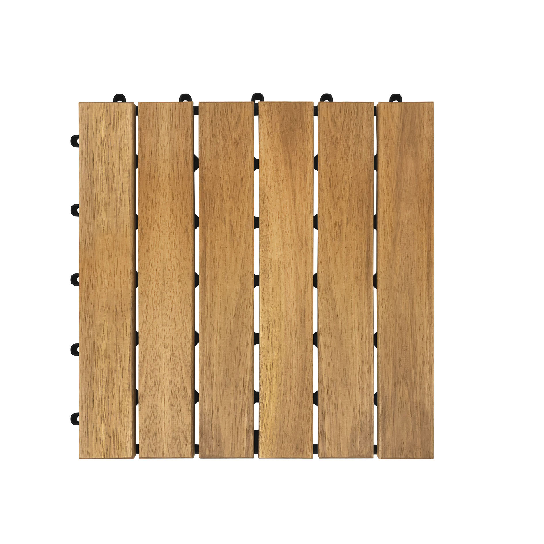 Image of 22/33pcs Acacia Wood Grain Flooring, Terrace Board, Wooden Flooring, Suitable For Outdoor , , And Gardens
