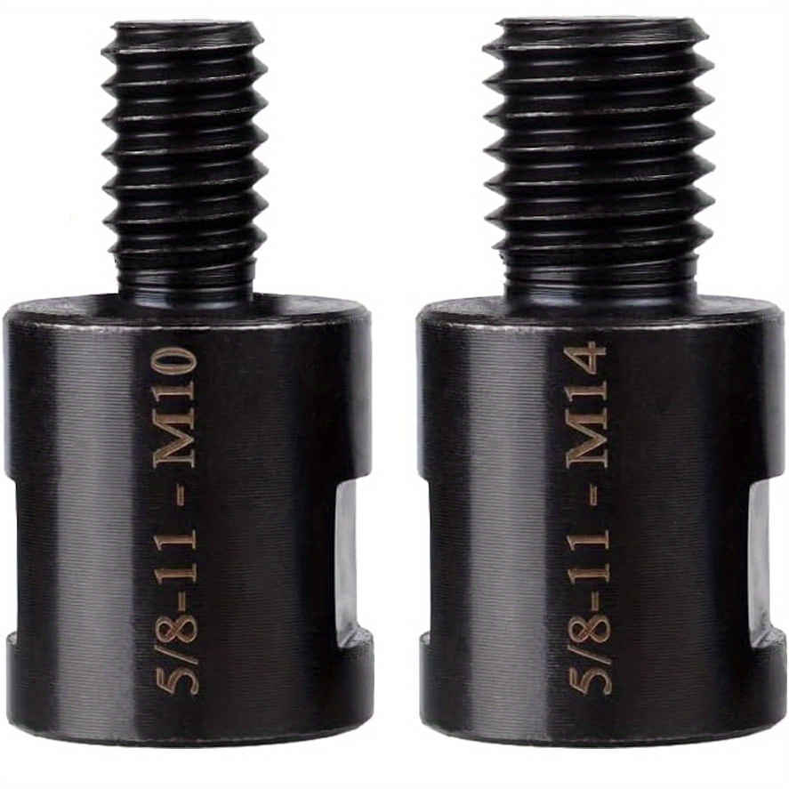 

2pcs Metal Thread Adapter Set, 5/8"-11 Female To M14/m10 Male, Drill Bit Polisher Interface Connector, No Electricity Required, Tool Attachment