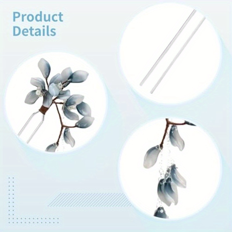 elegant chinese hair pins u shaped hair accessories with   metallic     for wedding formal events everyday vintage chinese hairpins for women bridal hairstyles cultural events wedding hair accessories formal event hairpiece   design metallic   pin tassel detail durable hairpiece traditional hairstyle   accessory   Product details 2