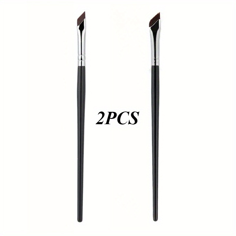 2pcs Upgrade Blade Eyeliner Brush Ultra Thin Flat Eyebrow Brush Under Precise Detail Brush Tools