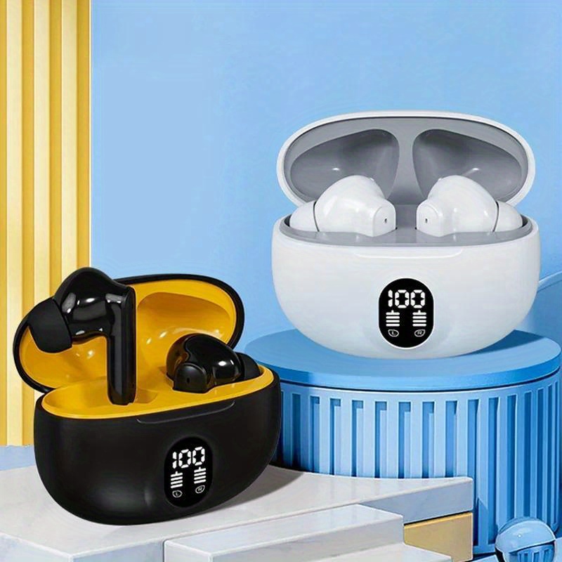 LAN XUN 2025 New Generation Wireless Earbuds- Earbud Headphones with LED Display, Hi-Fi HD Stereo Sound, sweat-resistant Design for Sports, Music, and Gaming, In-Ear Design, Advanced Technology, Wireless Connectivity, and Rapid USB Charging, Monster Earbuds, Wireless Headphone, Wireless Earbuds Noise Cancelling, Headphones Wireless Noise Cancelling, Button Headphones Wired, Gaming Earbuds, Sports Earbuds, Sleek Design, Modern Earbuds, Premium Audio, Highquality Sound,