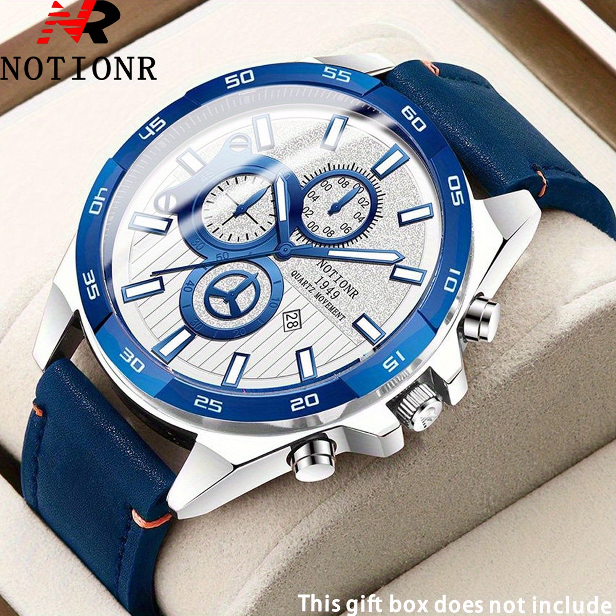 TEMU [ Leather Watches For Men ] Notionr, Luxury Date Men Watches, Business Men's Fashion Mens Watches For Men, Sporty Casual, Round | Father's |