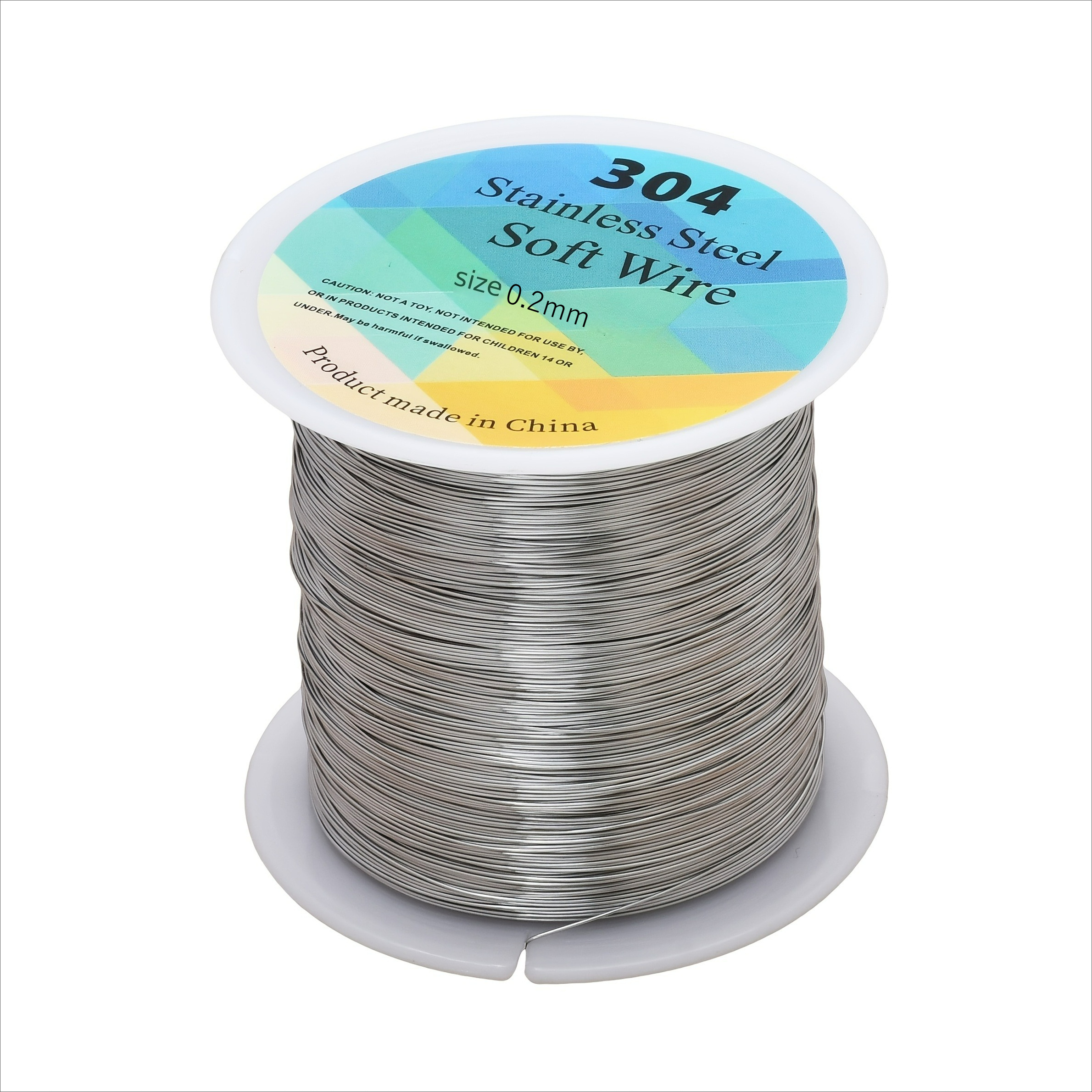 TEMU 1 Roll Spool 0.2/0.3/0.4mm Anti-rust Beading Thread - 26 Gauge Strong Jewelry Cord Suitable For Bracelet Making, Beading, Crochet, Macrame &