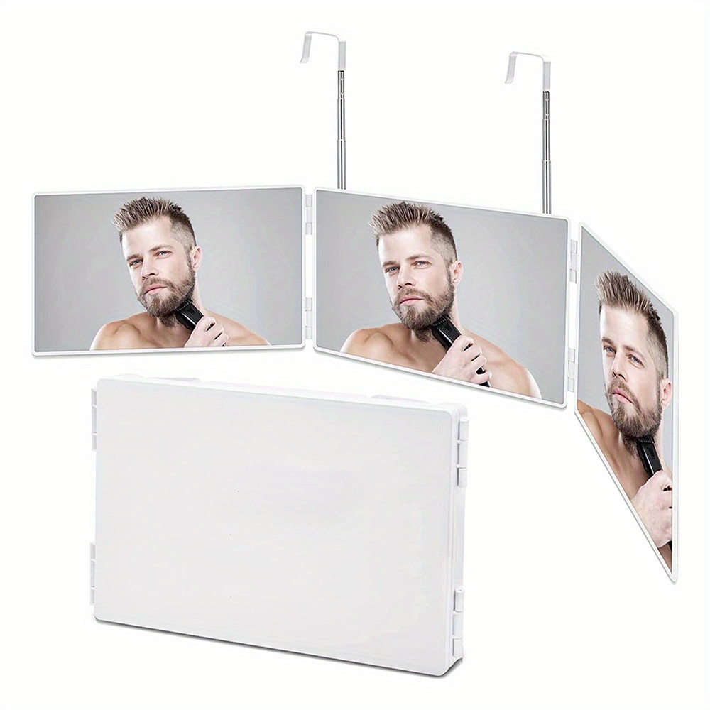 Folding Tri-Fold Makeup Mirror for Grooming and Beauty