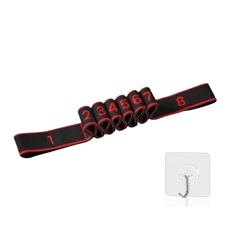 TEMU 2pcs Yoga Stretch Bands With Storage Hooks | Pilates Resistance Bands, Flexible, Stackable, Medium Tension, Ideal For Dance, Yoga, Pilates,
