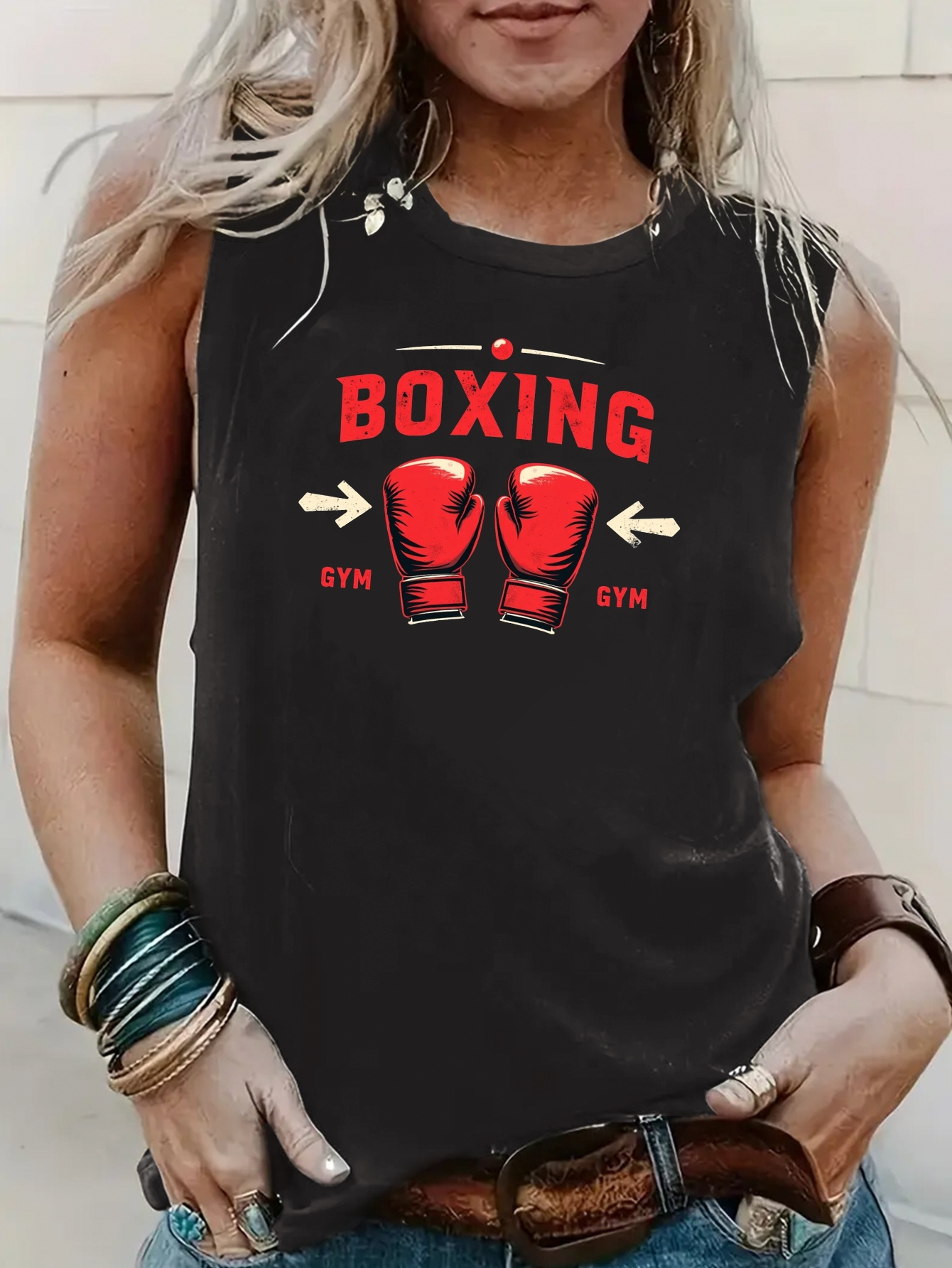gilet senza maniche palestra donne boxing gym scuro Temu Italy