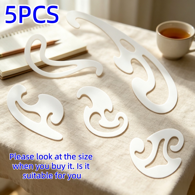 TEMU 5pcs Gabarits de courbes avec différentes peuvent vous à dessiner des courbes parfaites facilement. idéal pour le dessin, l' ou tout travail de