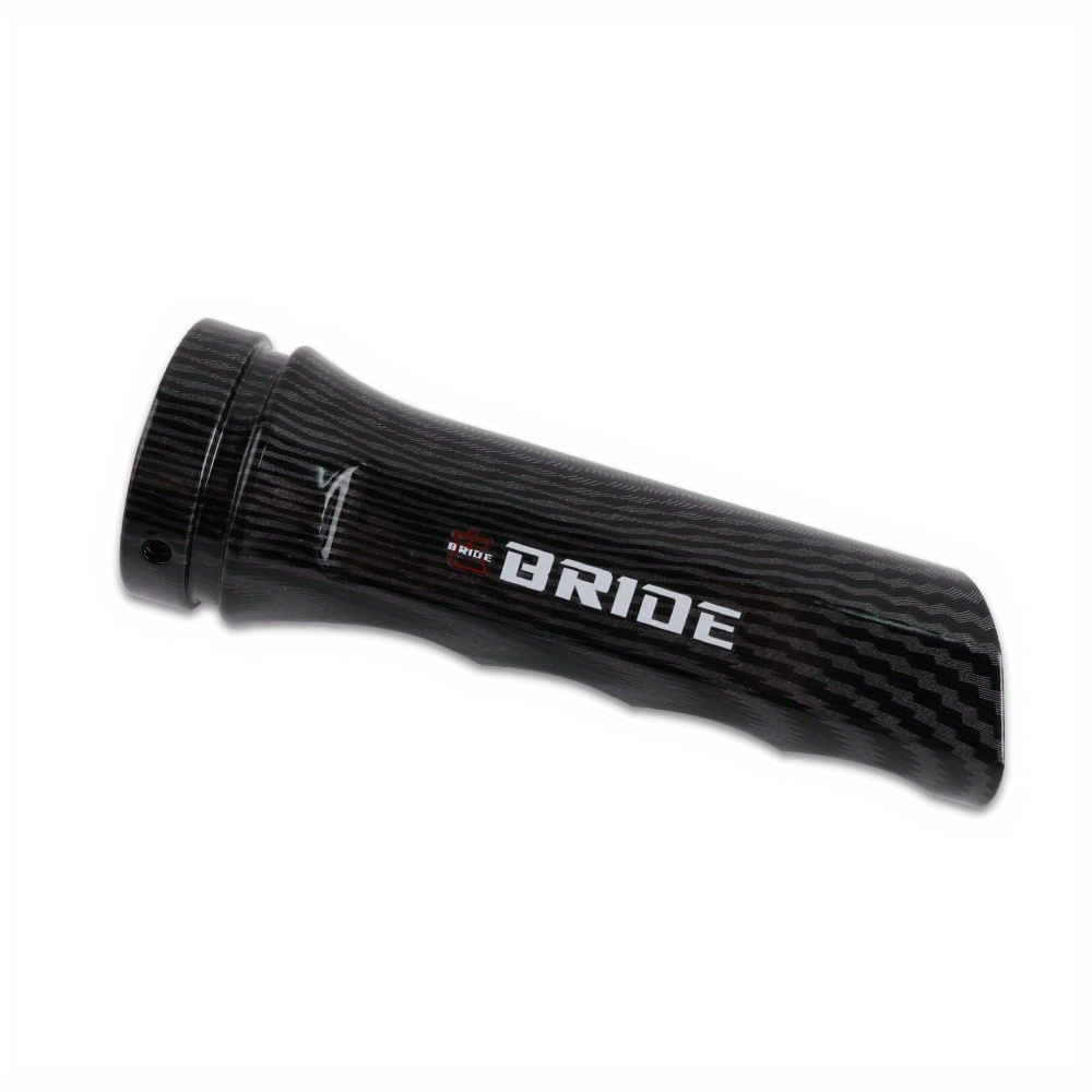 TEMU 1pc Carbon Fiber Aluminum Car Handle Hand Brake Sleeve Universal