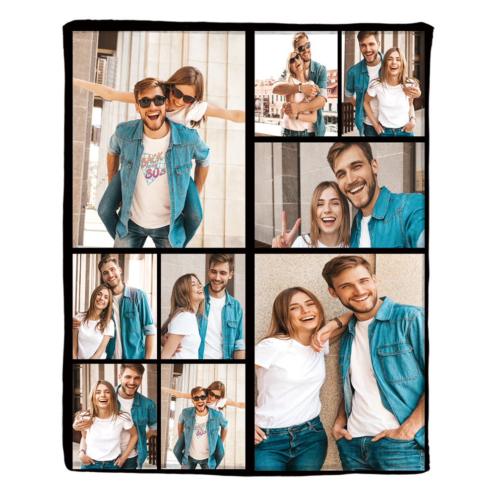 personalized couples flannel throw blanket custom   soft warm for couch bed office camping perfect gift for     details 1