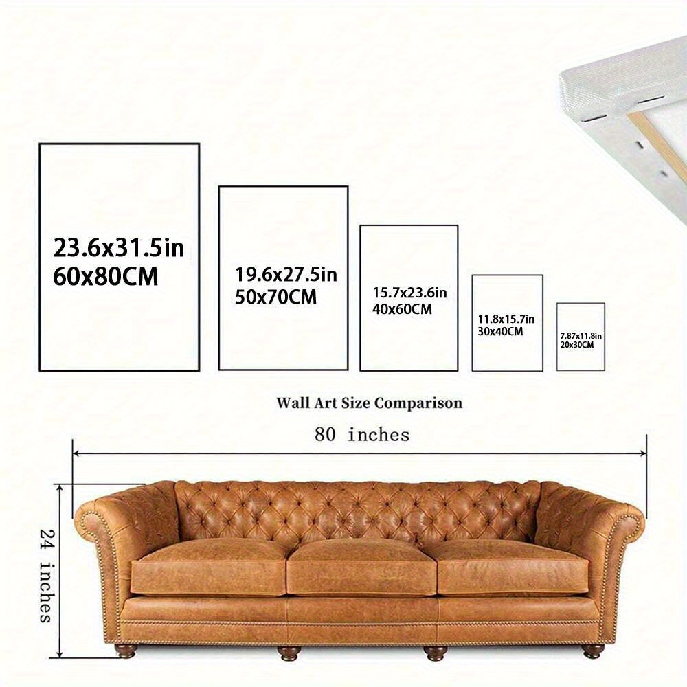 2D Plat, Romantische Leeuwenfamilie Canvas Print met Houten Frame - Vintage Stijl, Herbruikbare Wandkunst voor Huisdecoratie, Ideaal voor Slaapkamers, Woonkamers, Kantoren en Badkamers, Leeuwen Decor, Leeuwenfamilie Wandkunst, Wandframe Decoratie