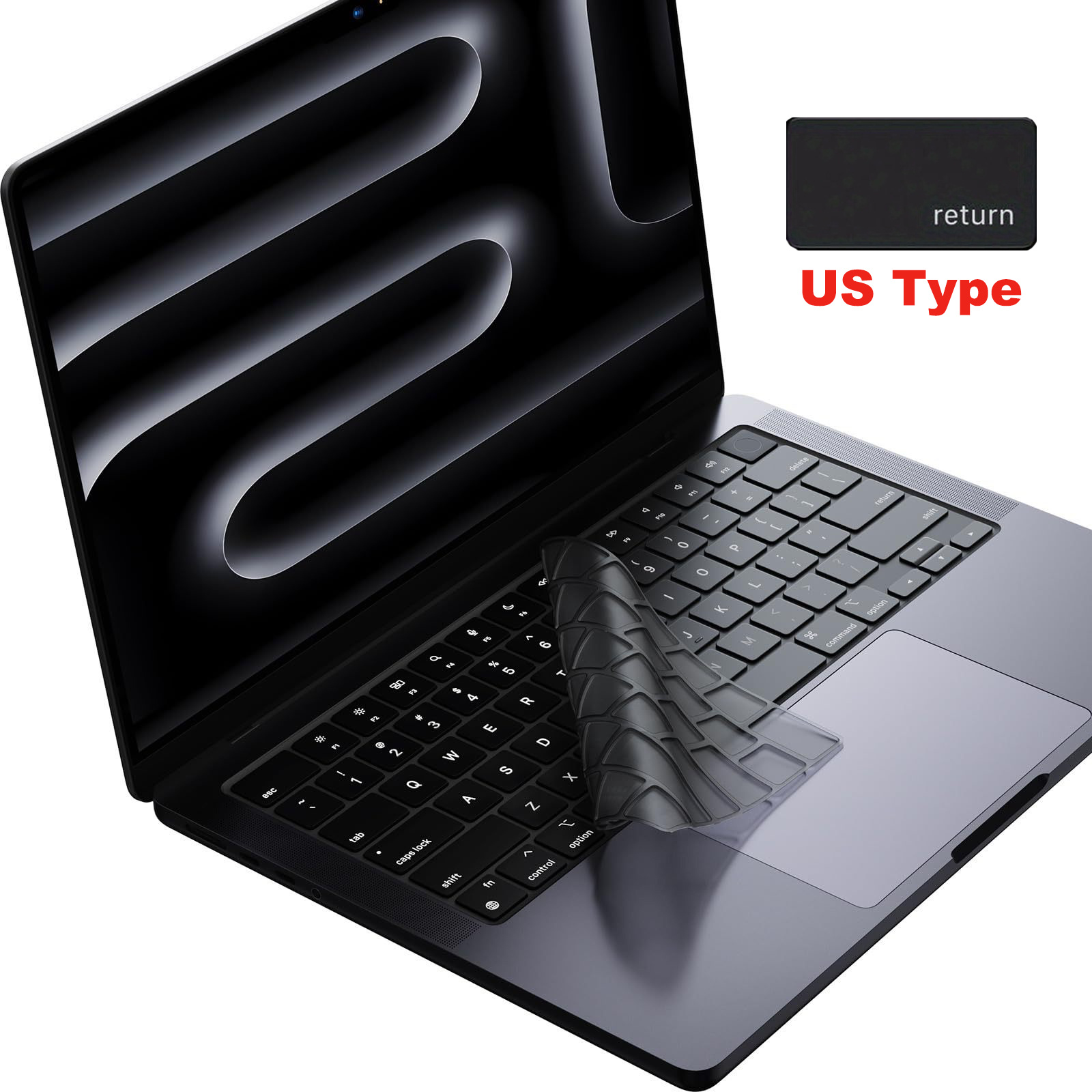 TEMU Housse de clavier ultra-mince en TPU SDYIGOE compatible avec M1/M2/M3 et Pro 14/15/16 pouces, étui -rayures et antidérapant avec ajustement