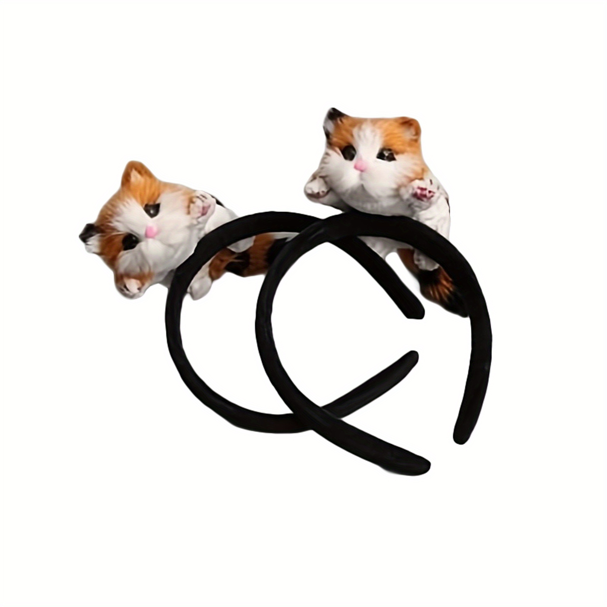 Cute Plush Cat Ears Headband Halloween Party Cosplay Accessory Cute Faux Cat Fox Ear Fur Hair Hoops Headbands... From  main image 3