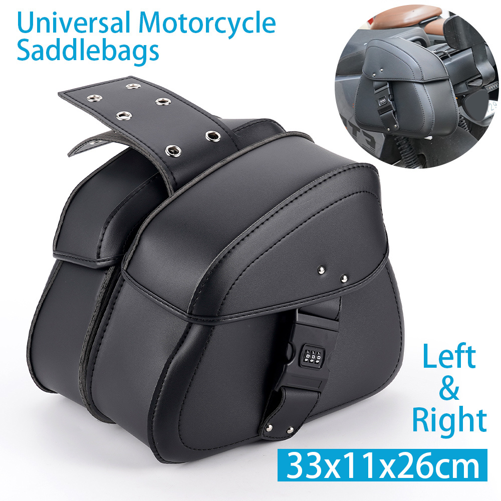 Blue Motorcycle Tool Bag – Retro PU Leather, Storage Pouch For Dirt Bike, Cruiser & Scooter – 1-Year Warranty