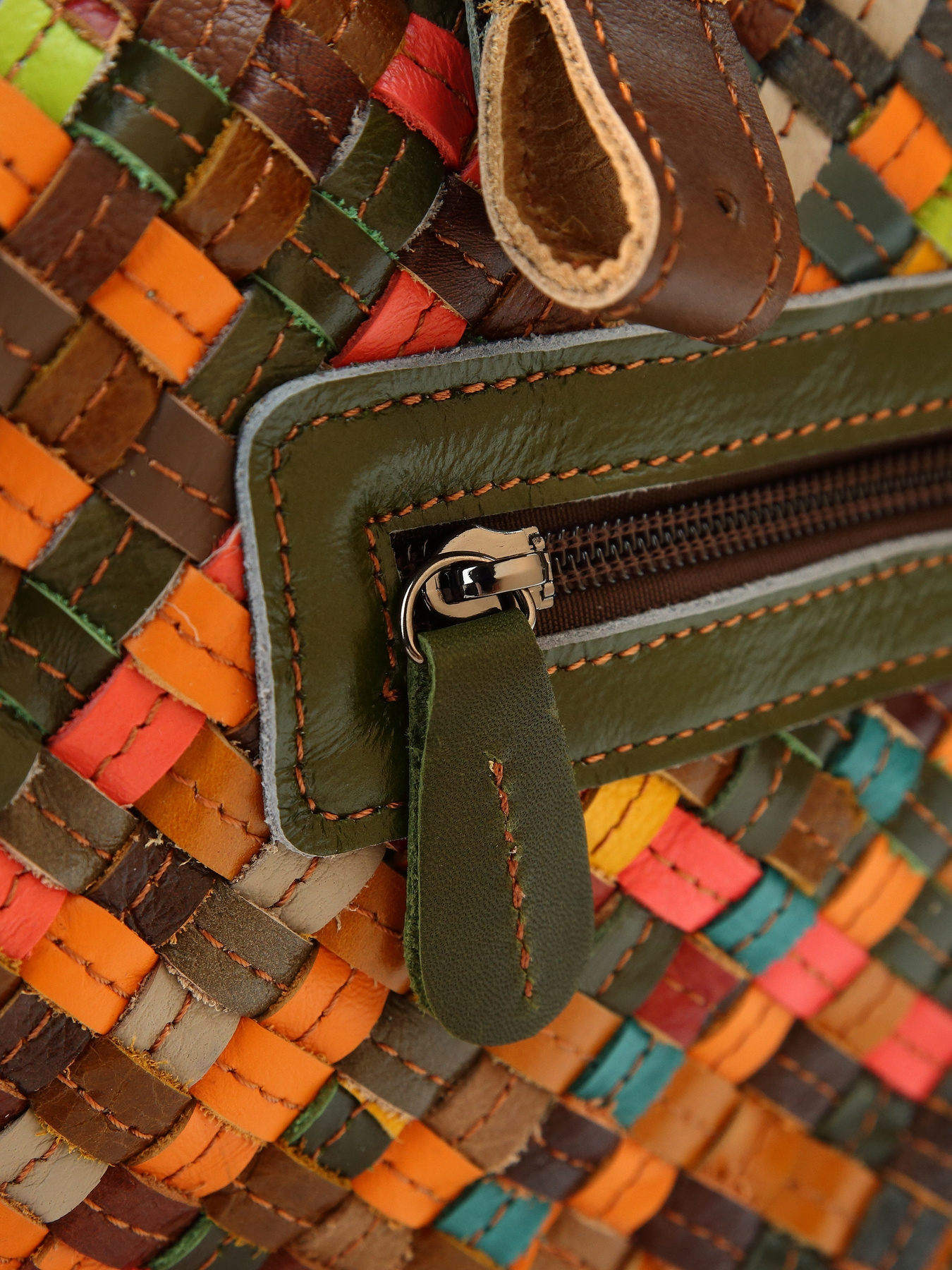 Handbag held by hand close up