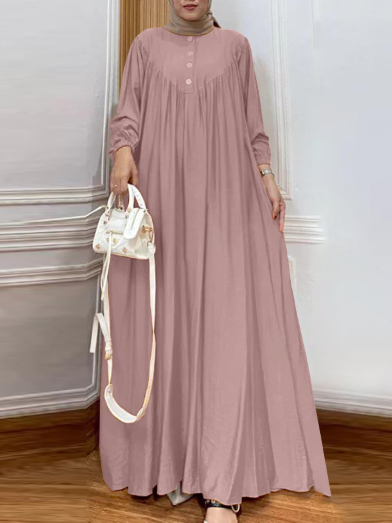 knee length dresses for ladies Stripe Loose Big Size Maxi Size Dresses Summer Plus Sizes Women Clothes Q3015 Gray