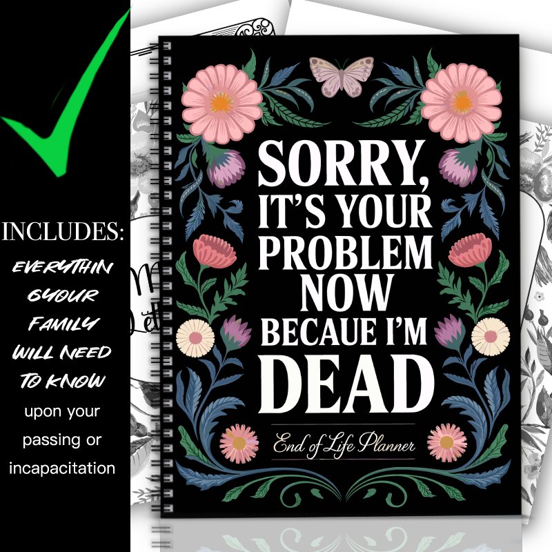 TEMU Personal Organizers End-of- Notebook, Spiral Bound 1pc - Adult End-of-: Post- Arrangements, Last Wishes, Family Organization Notebook Important