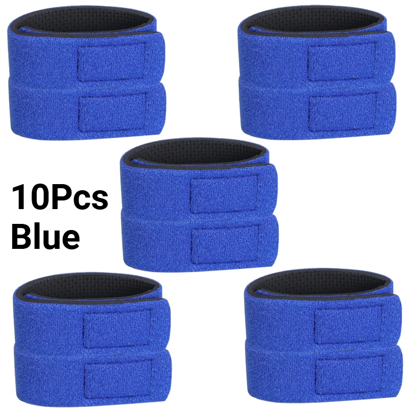 TEMU Nouveau 5/10pcs Attache pour canne à pêche Sangle de transport pour canne à pêche d'extérieur Attache élastique réglable pour matériel de pêche