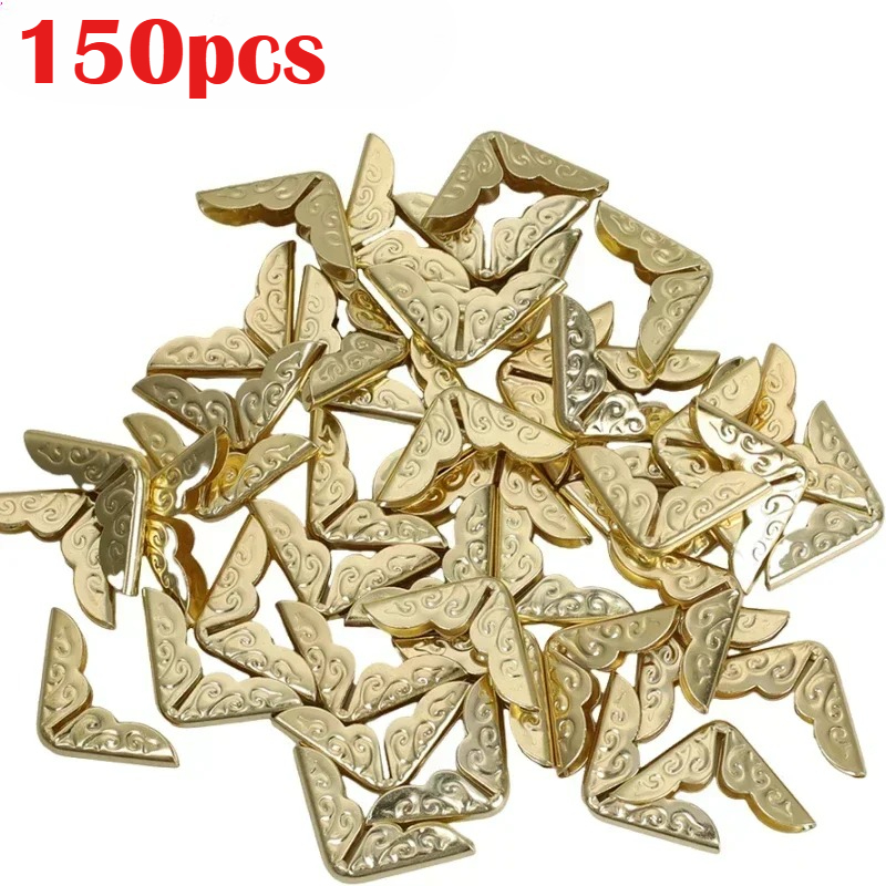 TEMU 150pcs Photo Corner Protectors Albums Menus Books Folders Scrapbooking Edge Metal Corners Decoration Crafts Office Supplies