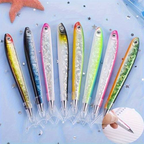 1 pack random fish shaped ballpoint pens creative ocean themed writing supplies for or fishing enthusiasts cute novelty gift