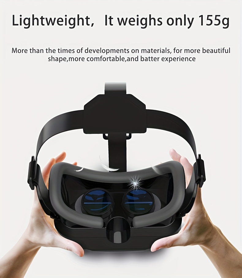 1pc G10 VR Headset for iPhone/Android - 3D Immersive Experience, Durable PVC Material, Ideal for Family Game Nights, Multi-Platform Compatibility with Switch, iPad, and More, Immersive Experience Accessory|Modern VR Experience|PVC Immersive Device, Gaming Accessories