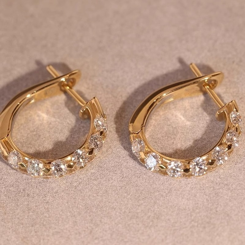 E-shop Elegante, luxuriöse, glänzende Zirkonia-Einfassung, Ohrringe für Damen, Urlaub, , vielseitige Ohrringe, exquisite Geburtstagsgeschenke,