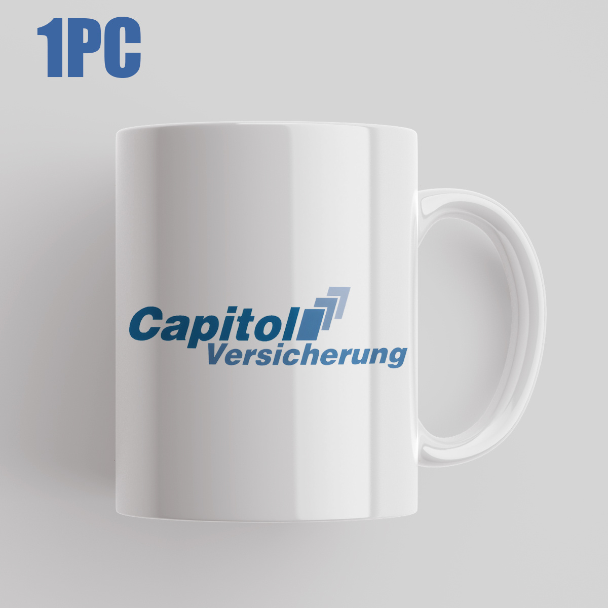 TEMU 1pc Fake German Insurance Mug - German-themed Corporate Office Humor Cup With Agent Logo Area (for Insurance Agents), Hand Wash Tea Cup - Funny
