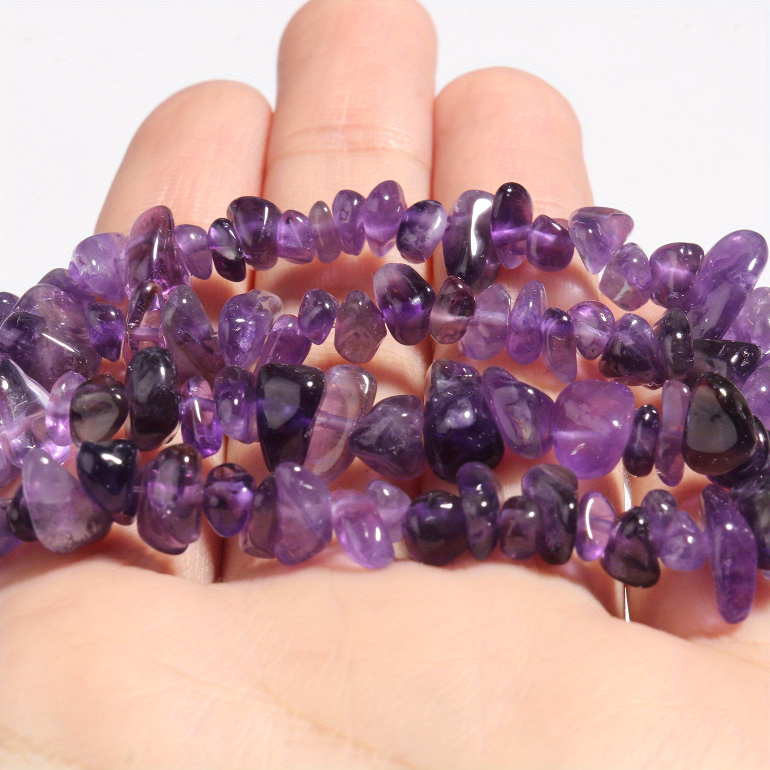 Image of 3-5/5-8mm Natural Amethyst Irregular Crushed Stone Beads, Elegant Loose Beads, Suitable For Making Bracelets, Necklaces, Earrings, Handicraft Accessories, Gifts For Women