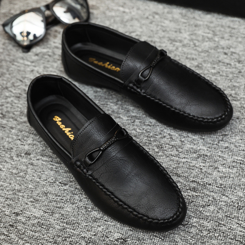 Summer New Men's Korean-style Slip-on Breathable Casual Shoes for Driving with Soft Soles