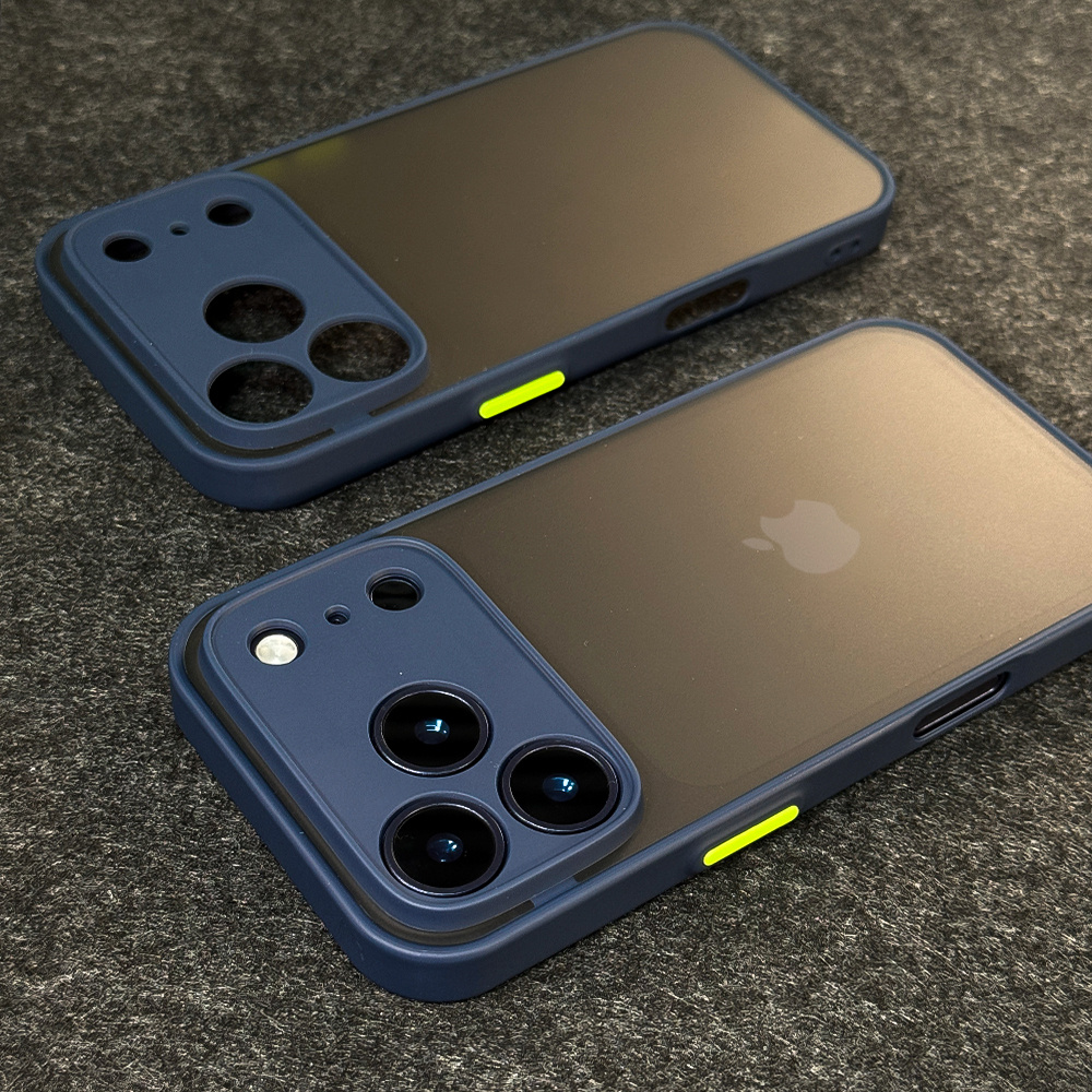 Image of Phone Case - New Luxury Translucent Matte Phone Case Compatible With For Iphone 17 Pro Max Air 16 15 14 13 12 Pro 11 Shockproof Soft Bumper Hard Back Cover