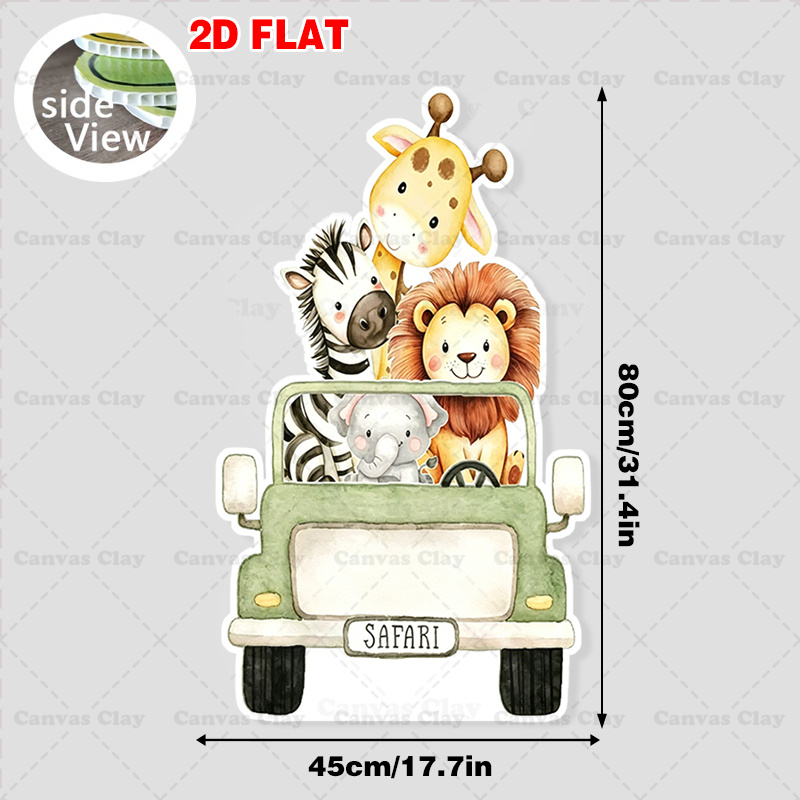 TEMU 2D Piatto, 2D Piatto, 1 pz Standee Piatto Festa di Compleanno Photo Booth Cartoncini Sagomati Animali Verde - Materiale in Resina Resistente,