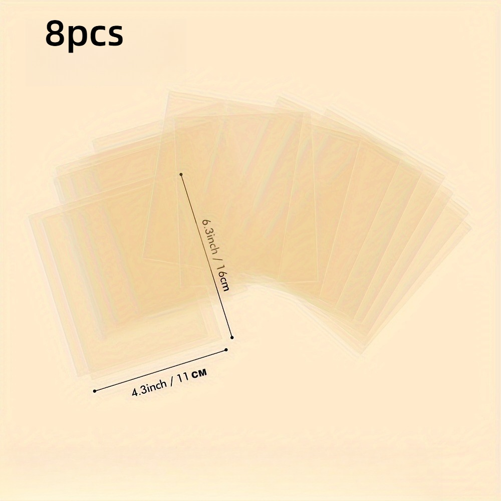 TEMU 8/18 feuilles de feuille de PVC transparente de 0,17 mm d'épaisseur, idéale pour les albums de scrapbooking, à secouer en papier et les manuels
