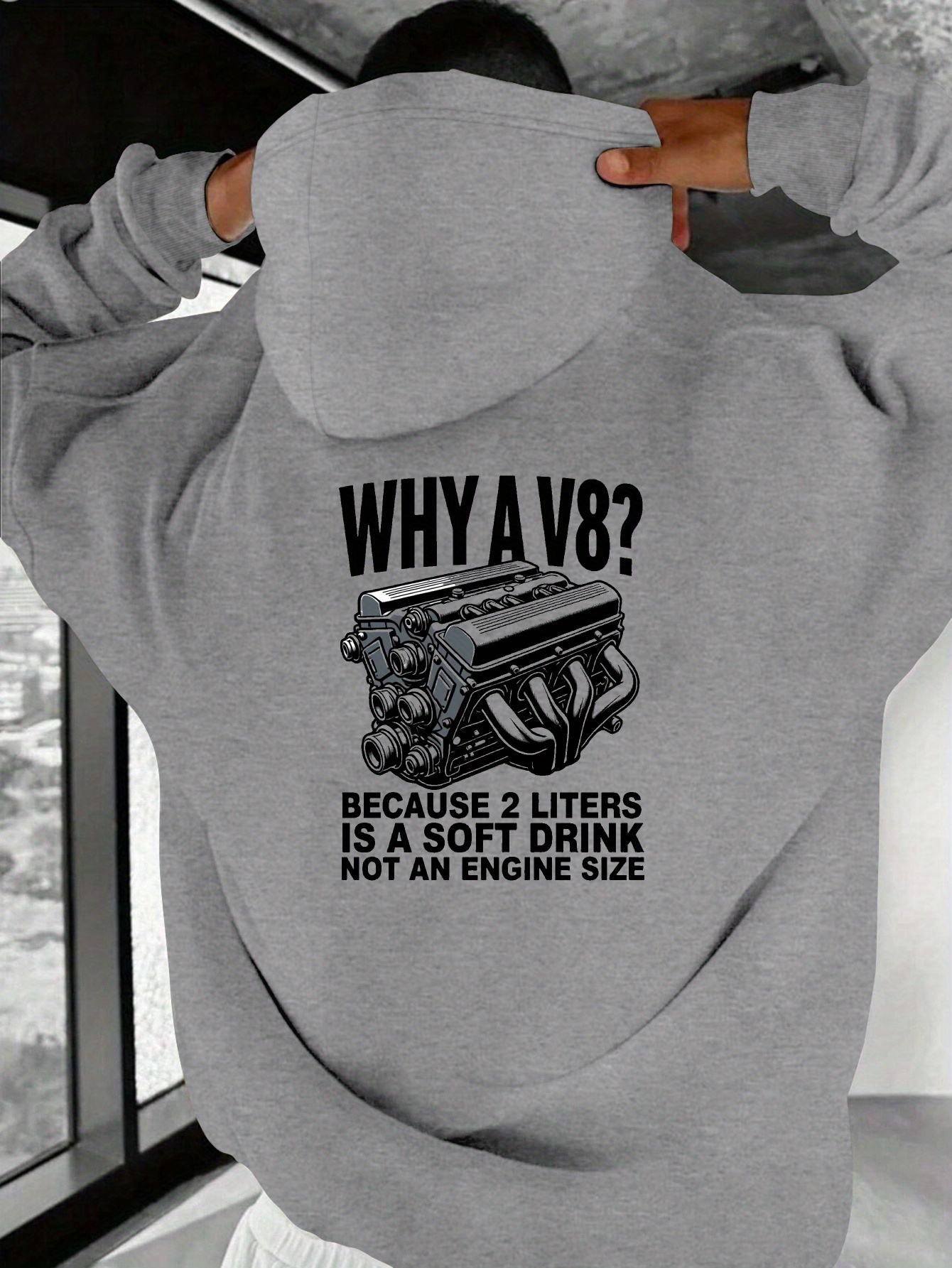 Men s Hoodie - Funny   Graphic Pullover for Car Enthusiasts - Red Hooded Sweatshirt with Automotive Humor - Loose Fit Fall/Winter Hoodie for Mechanics & Casual Attire, Winter Clothing,   Print, Warm Construction, Casual Wearers