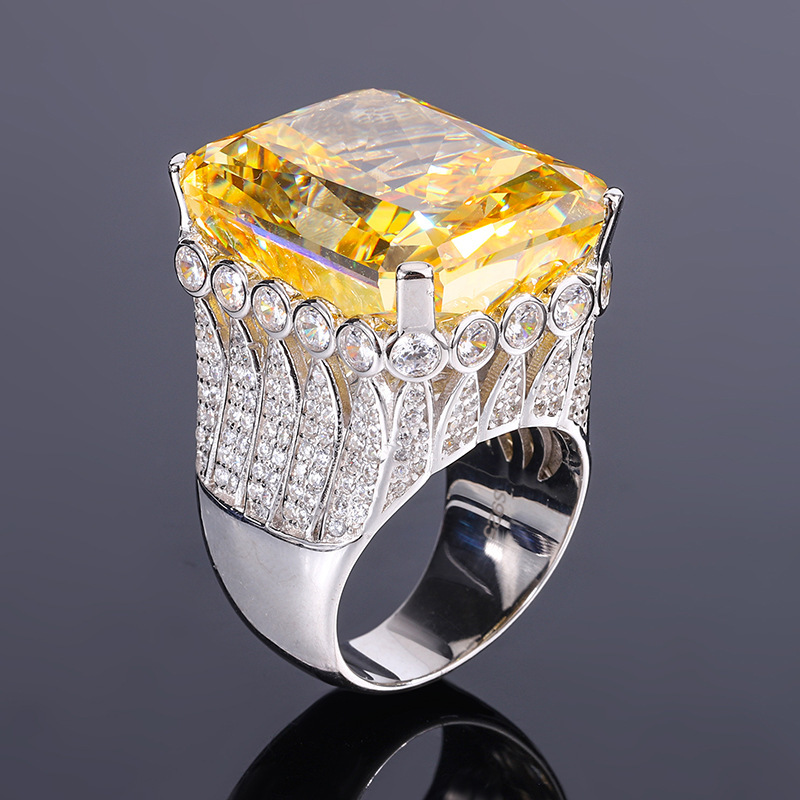 925 Silvery Faux Luxury Ring for Men and Women