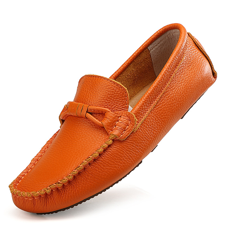 Image of Men's Business Shoes Lazy Shoes Large Size Comfortable Lightweight Breathable Casual Driving Shoes Flat- Heel One- Step Loafers