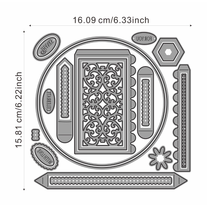 1pc Metal Cutting Die, Box, Suitable For Diy Greeting Cards Or Journal Making, Template, Cutting Die