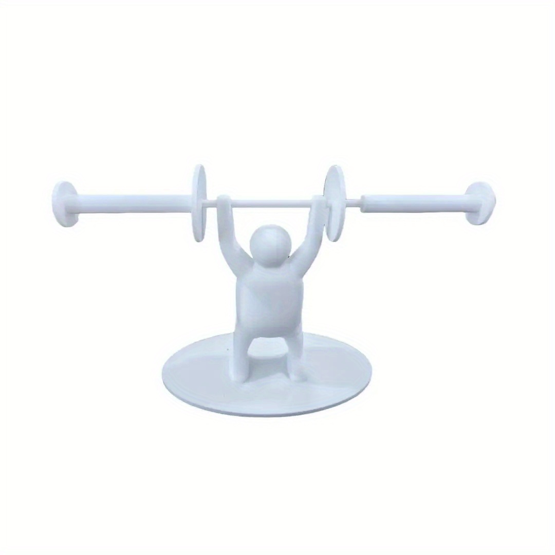 TEMU Humorous Weightlifting Toilet Paper Holder Designed For Fitness Enthusiasts, Featuring A Villain Theme And Suitable For 3d Printing, Without