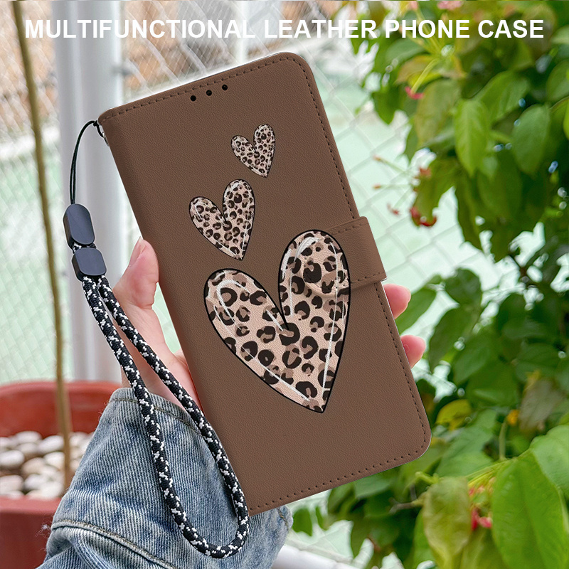 TEMU Coque de téléphone - Étui portefeuille pliable et décontracté avec fentes pour cartes, fermeture magnétique et cordon, pour Xiaomi Redmi Note 14