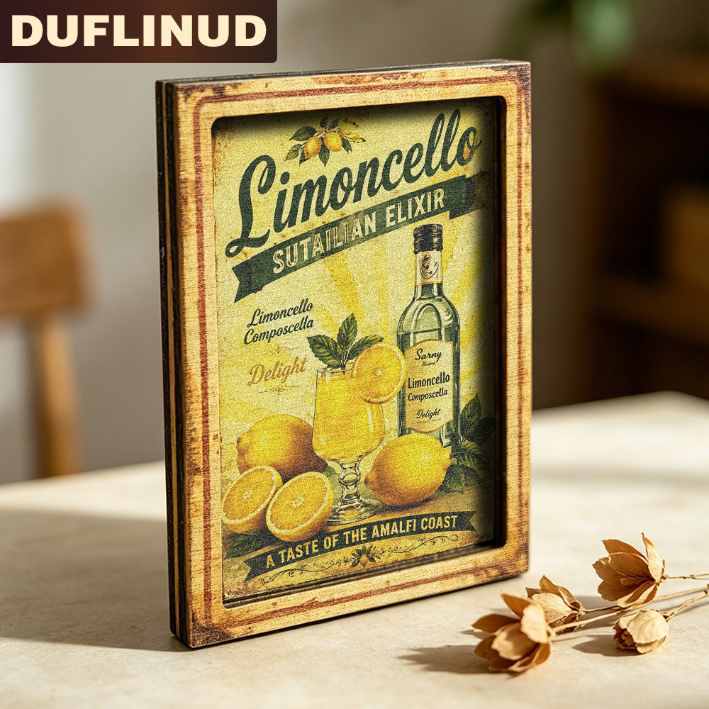 TEMU Aimant de réfrigérateur au citron, mini plaque décorative. Design méditerranéen au citron avec motif de citron frais, aimant de réfrigérateur en